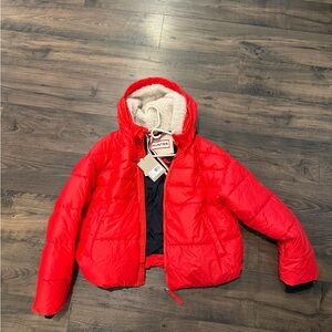 Hunter Red Puffer Jacket